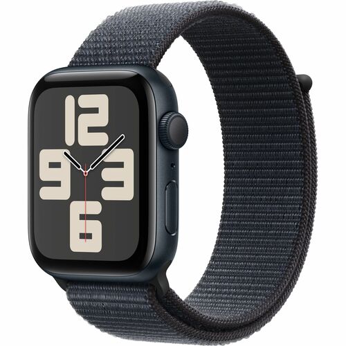 Apple Watch SE Smart Watch - 44 mm Case Height - 38 mm Case Width - Minuit Case Color - Violet, Encre Band Color - Alumini
