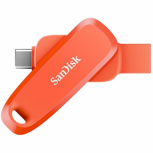 SanDisk Mobile Pen SDDDC6-064G-I46NO 64 GB USB 3.2 (Gen 1) Type C Flash Drive - Nasturium Orange - 100 MB/s Read Speed - 5