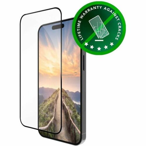 dbramante1928 ApS eco-shield 9H Recycled Polyethylene Terephthalate (R-PET) Screen Protector for Apple iPhone 16 - Black E