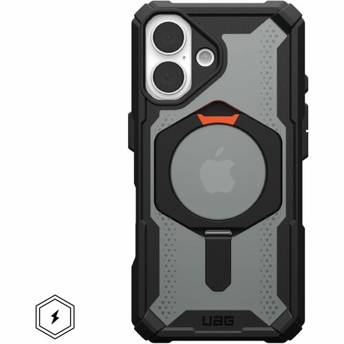 Urban Armor Gear Plasma XTE Rugged Case for Apple iPhone 16 Smartphone - Black/Orange - Drop Resistant, Scratch Resistant,