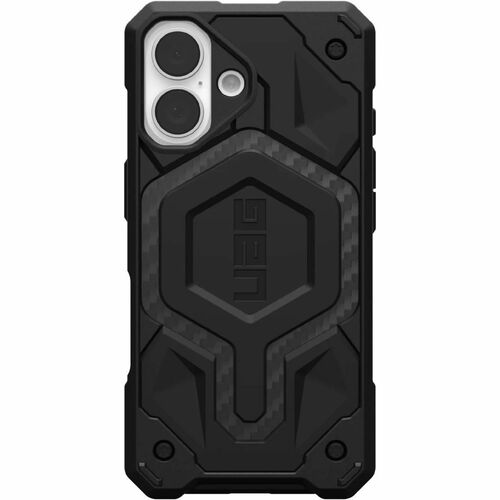 Urban Armor Gear Monarch Pro Rugged Case for Apple iPhone 16 Smartphone - Carbon Fiber - Drop Resistant, Shock Resistant, 