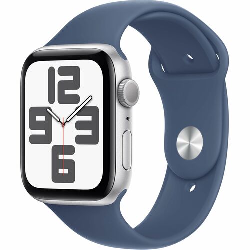 Apple Watch SE Smartwatch - Rechteckig Case Shape - 44 mm Case Height - 38 mm Case Width - Silber Case Color - Denim Band 