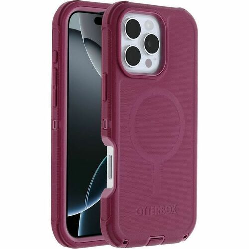 OtterBox Defender Series Pro Carrying Case Apple iPhone 16 Pro Max Smartphone - Foxberry (Pink) - Drop Resistant - Polycar