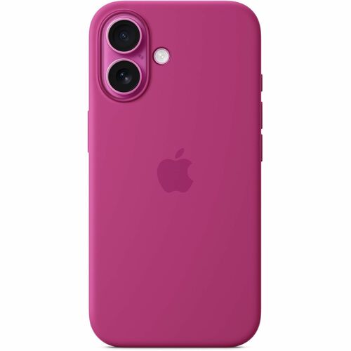 Apple Hülle für Apple iPhone 16 Smartphone - Fuchsia - Seidig, Softtouch - Sturzsicher, Kratzfest - Silikon, MicroFiber - 