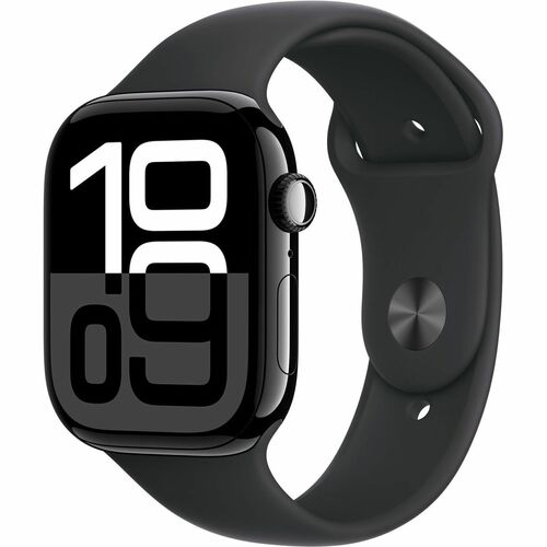 Apple Watch Series 10 Smartwatch - 46 mm Case Height - 39 mm Case Width - Schwarz Case Color - Schwarz Band Color - Alumin