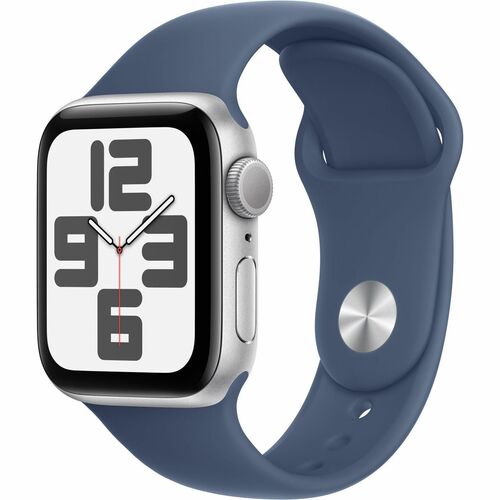 Apple Watch SE Smartwatch - 40 mm Case Height - 34 mm Case Width - Silber Case Color - Denim Band Color - Aluminium Case M
