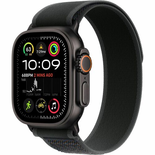 Apple Watch Ultra 2 Smartwatch - 49 mm Case Height - 44 mm Case Width - Schwarz Case Color - Schwarz Band Color - Glas Bod