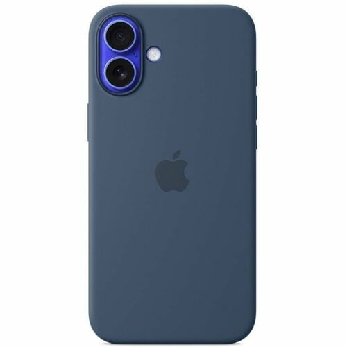 Apple Case for Apple iPhone 16 Plus Smartphone - Denim - Silky, Soft-touch - Scratch Resistant, Drop Resistant - Silicone,