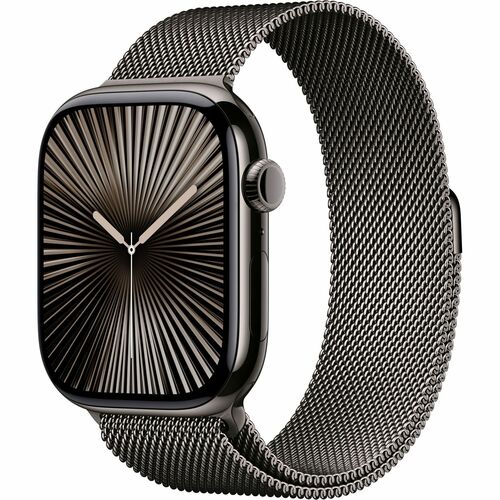 Apple Watch Series 10 Smart Watch - 42 mm Case Height - 36 mm Case Width - Slate Case Color - Slate Band Color - Titanium 
