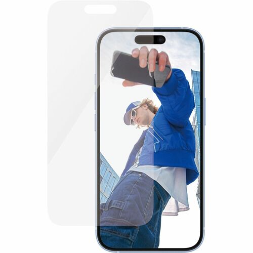 PanzerGlass Classic Fit Glass Screen Protector for iPhone 16, iPhone 15 - For OLED iPhone 16, iPhone 15 - Scratch Resistan