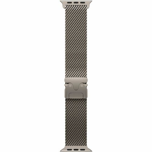 Apple Adjustable Smartwatch Band - 1 - Milanese Design - Medium (M) - Loop Attachment - Natural - Titanium, Mesh
