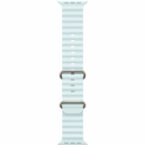 Apple Adjustable Smartwatch Band - 1 - Ocean Design - One Size - Loop Attachment - Ice Blue - Titanium, Fluoroelastomer