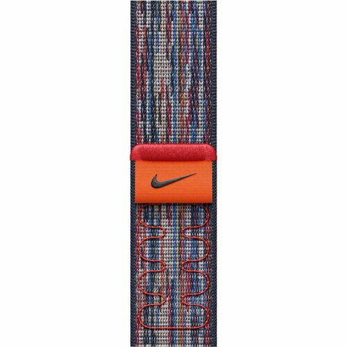 Apple Adjustable Smartwatch Band - 1 - One Size - Hook & Loop Attachment - Blue, Red - Woven Nylon, Nylon Weave