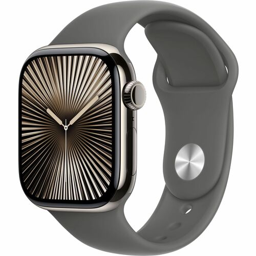 Apple Watch Series 10 Smart Watch - 42 mm Case Height - 36 mm Case Width - Natural Case Color - Granite Gray Band Color - 