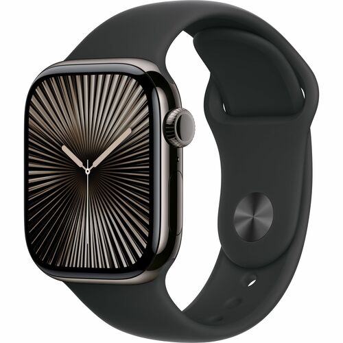Apple Watch Series 10 Smart Watch - 42 mm Case Height - 36 mm Case Width - Slate Case Color - Black Band Color - Titanium 