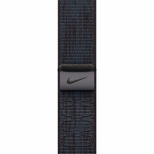 Apple Adjustable Smartwatch Band - 1 - One Size - Hook & Loop Attachment - Black, Blue - Woven Nylon, Nylon Weave