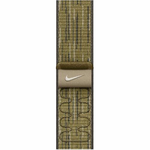 Apple Adjustable Smartwatch Band - 1 - One Size - Hook & Loop Attachment - Green, Grey - Woven Nylon, Nylon Weave