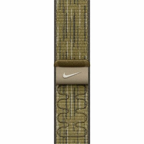 Apple Adjustable Smartwatch Band - 1 - One Size - Hook & Loop Attachment - Green, Grey - Nylon Weave, Woven Nylon