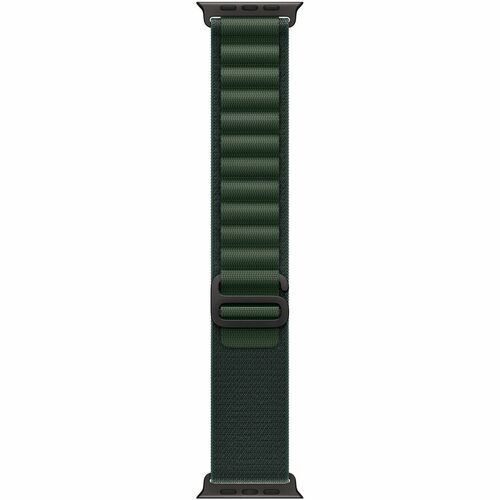 Apple Adjustable Smartwatch Band - 1 - Alpine Design - Large (L) - Hook & Loop Attachment - Dark Green - Woven, Titanium, 