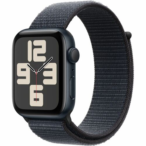 Apple Watch SE Smart Watch - 44 mm Case Height - 38 mm Case Width - Midnight Case Color - Ink Band Color - Aluminium Case 