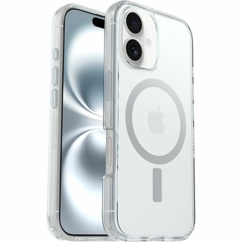 OtterBox Symmetry Clear. Tipo de mala: Capa, Compatibilidade da marca: Apple, Compatibilidade: iPhone 16, Tamanho máximo d