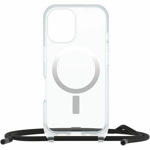 OtterBox React Carrying Case Apple iPhone 16 Smartphone - Clear - Drop Resistant - Nylon, Plastic Body - Neck Strap, Shoul