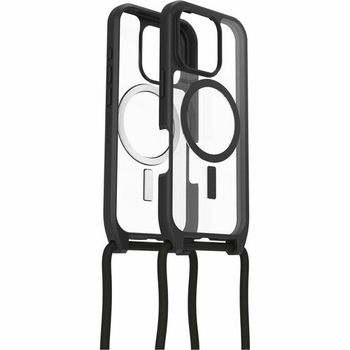 OtterBox React Carrying Case Apple iPhone 16 Pro Smartphone - Black Crystal (Clear/Black) - Drop Resistant - Nylon, Plasti
