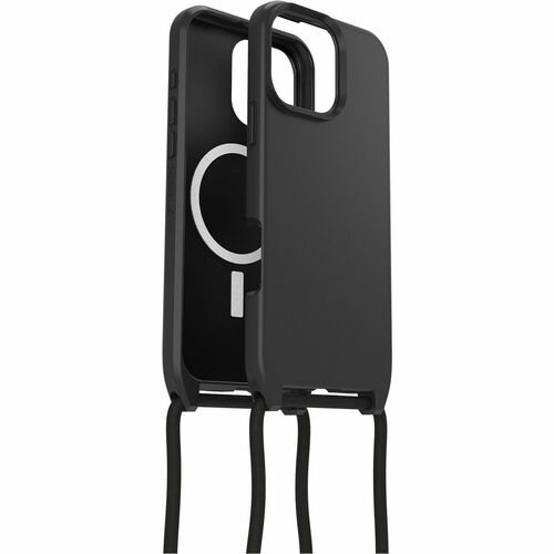 OtterBox React Carrying Case Apple iPhone 16 Pro Max Smartphone - Black - Drop Resistant - Nylon, Plastic Body - Neck Stra