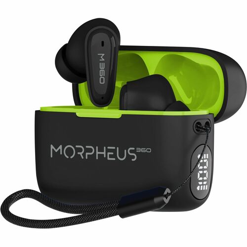 Morpheus 360 Nemesis True Wireless Earbuds TW1800B-Bluetooth Headphones with Microphone-20H Playtime-Black - Hi-Fi Stereo 