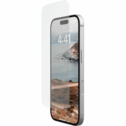 Urban Armor Gear Glass Screen Protector Shield For iPhone 16 - Clear Clear - For 6.1" OLED iPhone 16 - Fingerprint Resista