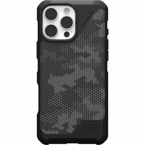 Urban Armor Gear Metropolis LT iPhone 16 Pro Max Case - Micro Hex Camo Graphite - For Apple iPhone 16 Pro Max Smartphone -