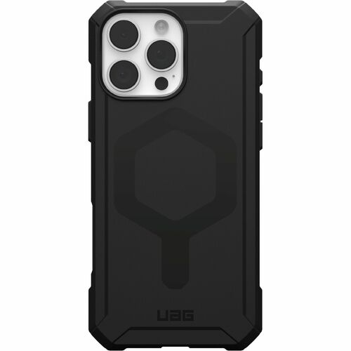 Urban Armor Gear Essential Armor iPhone 16 Pro Max Case - Black - For Apple iPhone 16 Pro Max Smartphone - Hexagonal patte