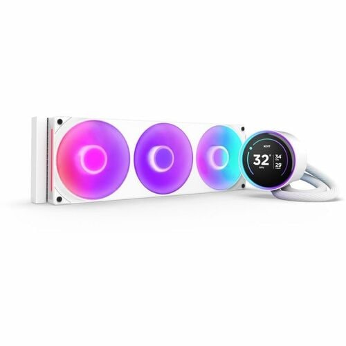 NZXT Kraken Elite 360 RGB RL-KR36E-W2 1 Cooling Fan/Radiator/Pump - CPU, Processor - 127.63m³/h Maximum Airflow - 2400 rpm