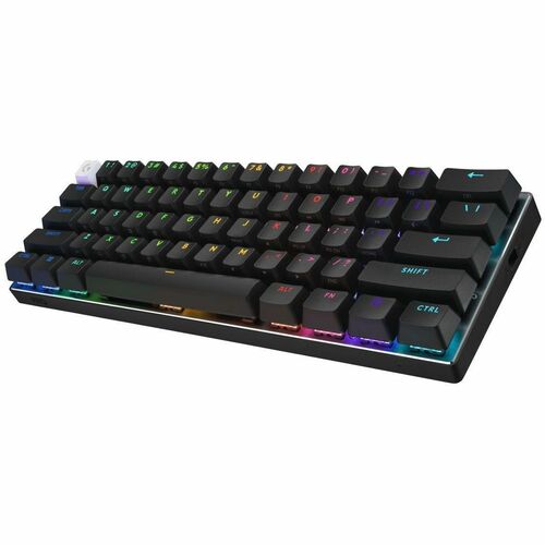 Logitech G PRO X 60 Gaming Keyboard - Wired/Wireless Connectivity - USB Interface - RGB LED - Spanish - QWERTY Layout - Bl