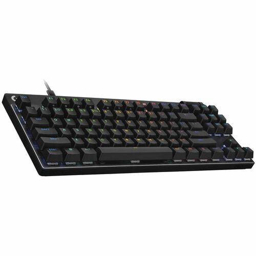 Logitech G PRO X TKL Gaming Keyboard - Cable Connectivity - USB Interface - RGB LED - English (US) - QWERTY Layout - Black