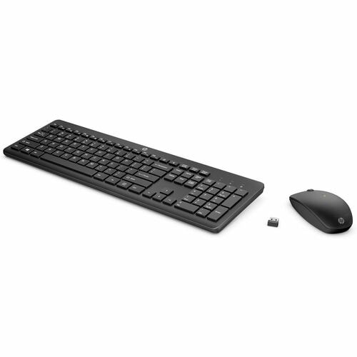 HP 235 Tastatur & Maus - QWERTZ - Schweizerisch - Tastatur, Kabellos, Funk 2,40 GHz USB Typ-A, Plunger, Schwarz - Maus, Re