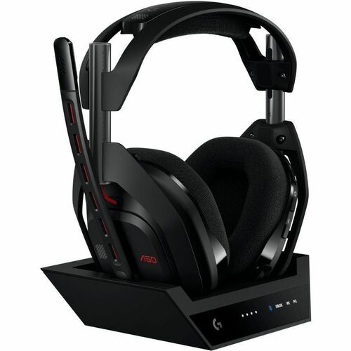 Logitech G Astro A50 (Gen 5) Wireless On-ear, Over-the-head Stereo Gaming Headset - Black - Binaural - Circumaural - 1200 
