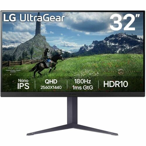 LG UltraGear 32GS85Q-B 32" Class WQHD Gaming LCD Monitor - 16:9 - Black - 31.5" Viewable - Nano In-plane Switching (Nano I