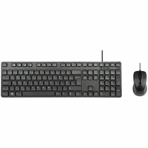 Targus AKM622ES Keyboard & Mouse - Spanish - USB Cable Keyboard - 108 Key - Keyboard/Keypad Color: Black - USB Cable Mouse