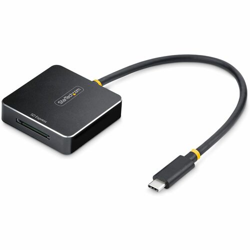 StarTech.com 1 Slot(s) Flash Reader - USB 3.2 (Gen 2) Type C - External - 1 - 1.25 GB/s - SDHC, SDXC, SD