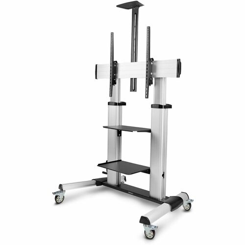 StarTech.com Display Cart - 2 Shelf - Crank Handle - 99.79 kg Capacity - 4 Casters - 101.60 mm Caster Size - Aluminium - 1