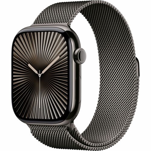 Watch Series 10 GPS + Cellular 46mm Slate Titanium Case with Slate Milanese Loop - S/M