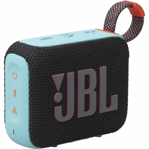 JBL Go 4 Portable Bluetooth Speaker System - 4.2 W RMS - Funky Black - 90 Hz to 20 kHz - Battery Rechargeable - 1