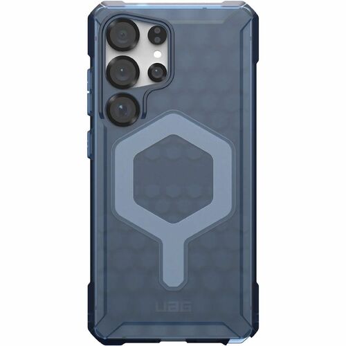 Urban Armor Gear Essential Armor Rugged Case for Samsung Galaxy S25 Ultra Smartphone - Hex Pattern - Cloud Blue - Shock Ab