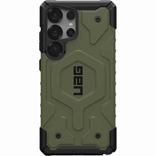 Urban Armor Gear Pathfinder Rugged Case for Samsung Galaxy S25 Ultra Smartphone - Hex pattern - Olive Drab - Impact Resist