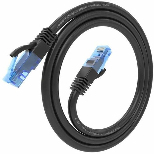 CABLE RED HEADLINE RJ45 CAT.6 UTP AWG26 CCA BLACK 0.75M