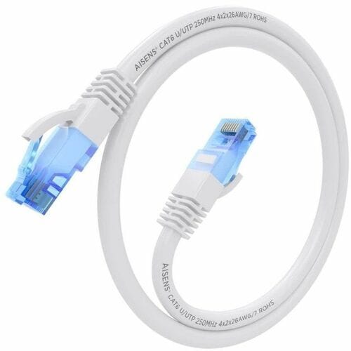 CABLE RED HEADLINE RJ45 CAT.6 UTP AWG26 CCA WHITE 30CM