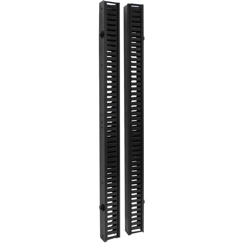 Tripp Lite series SRCABLEDUCTVRT Cable Organizer - Black - Cable Panel