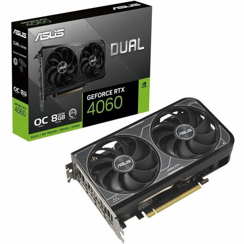Scheda video Asus NVIDIA GeForce RTX 4060 - 8 GB GDDR6 - 7680 x 4320 - 2,54 GHz Boost Clock - 128 bit Ampiezza bus - PCI E