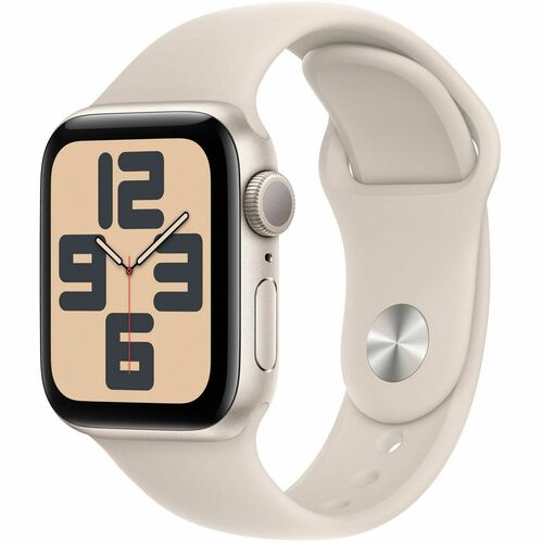 Apple Watch SE Smart Watch - 4 cm (1.57") Case Height - 3.40 cm (1.34") Case Width - Starlight Case Color - Starlight Band
